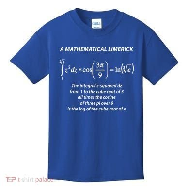 Mathematical Limerick Math Geek Nerd Gift Meaningful Gift Kids T-Shirt