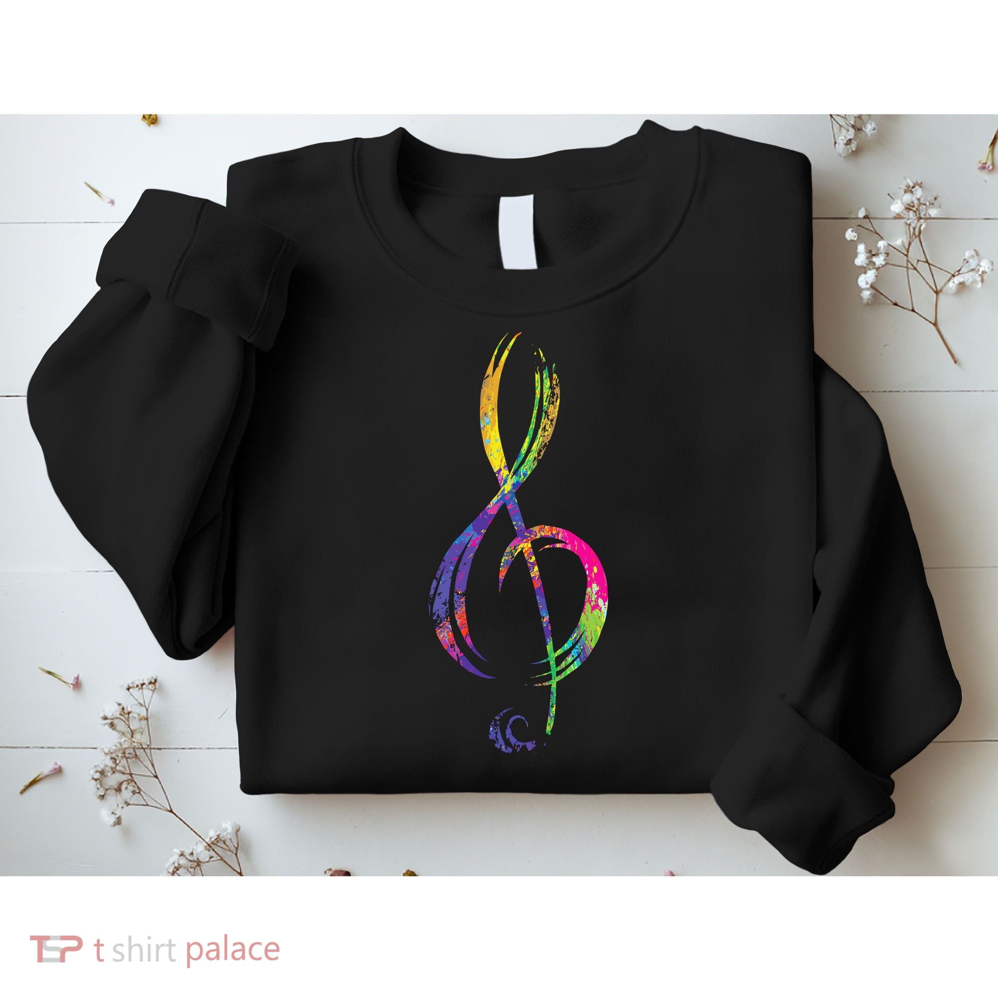 Musican Lover Musical Notes Just Music Sweatshirt