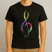 Musican Lover Musical Notes Just Music T-Shirt thumb 3