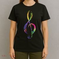Musican Lover Musical Notes Just Music T-Shirt thumb 4
