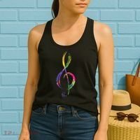 Musican Lover Musical Notes Just Music Women's Tank Top thumb 2