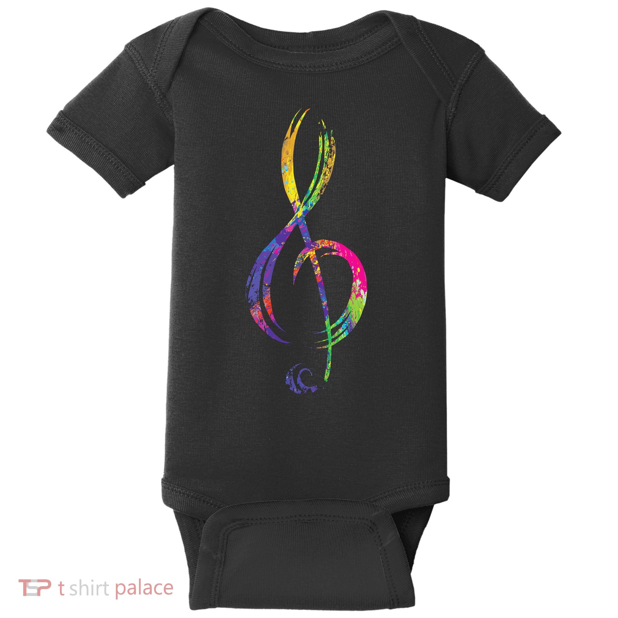 Musican Lover Musical Notes Just Music Baby Bodysuit