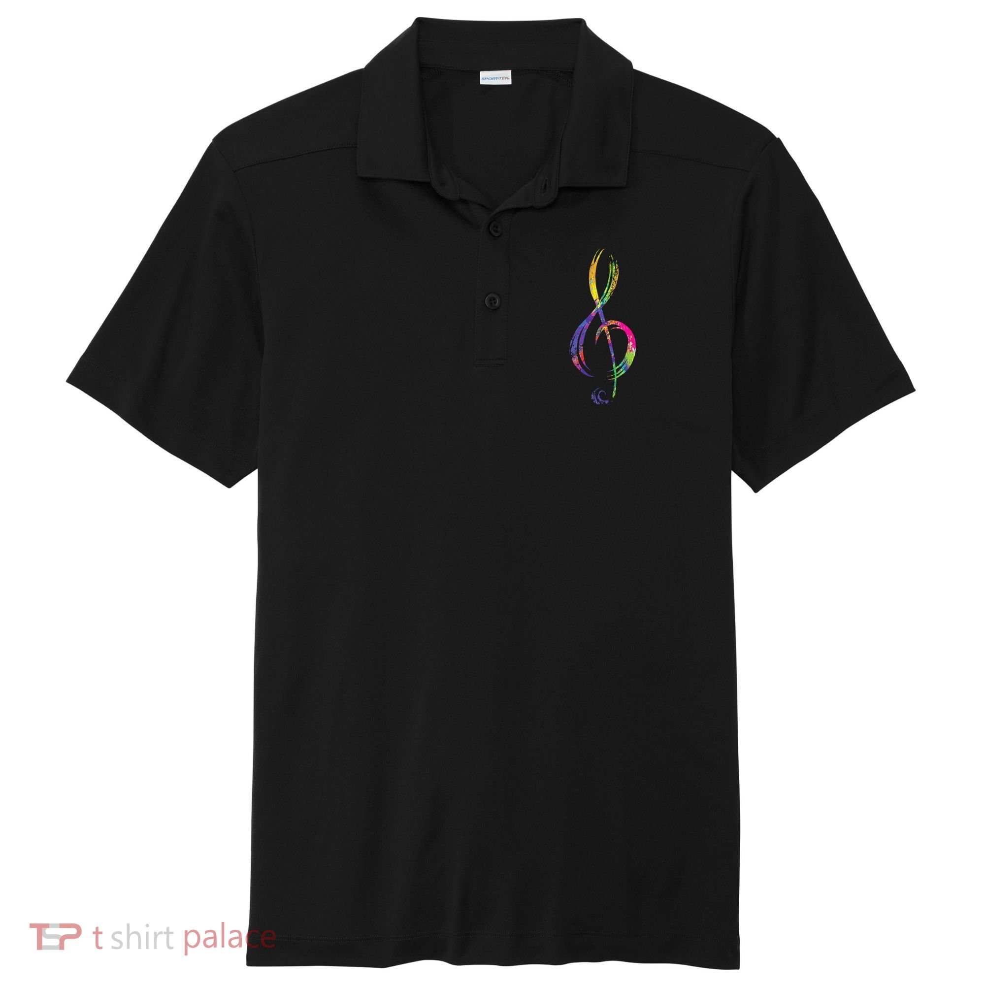 Musican Lover Musical Notes Just Music Sport-Tek Posi-UV Pro Polo