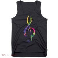 Musican Lover Musical Notes Just Music Tank Top thumb 0