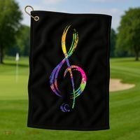 Musican Lover Musical Notes Just Music Golf Towel thumb 1