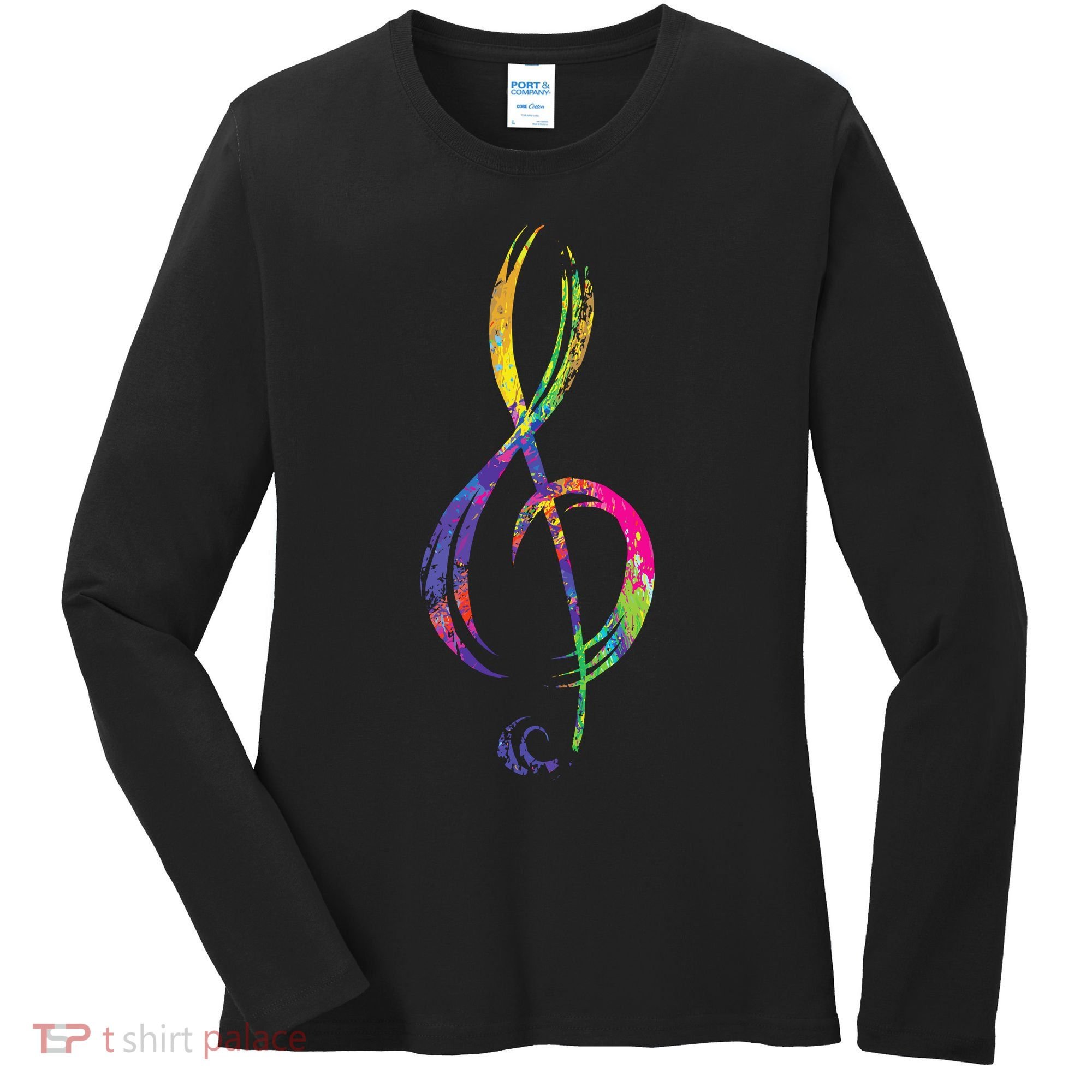 Musican Lover Musical Notes Just Music Women's Long Sleeve Shirt