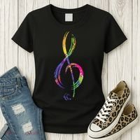 Musican Lover Musical Notes Just Music Women's T-Shirt thumb 3