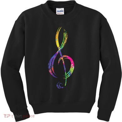 Musican Lover Musical Notes Just Music Kids Sweatshirt
