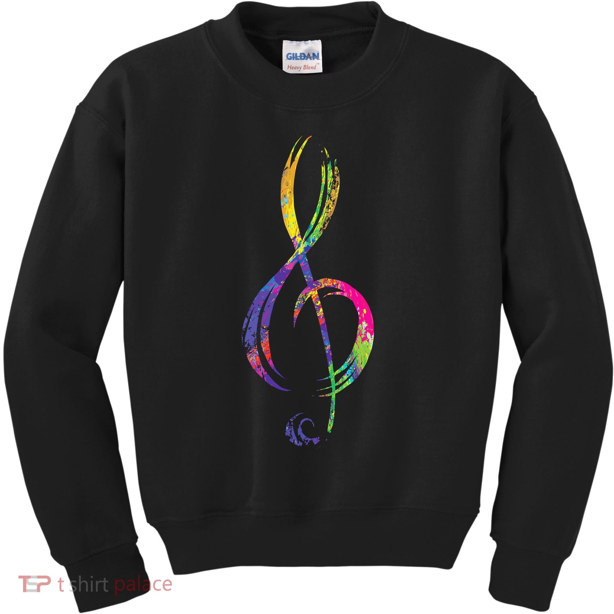 Musican Lover Musical Notes Just Music Kids Sweatshirt