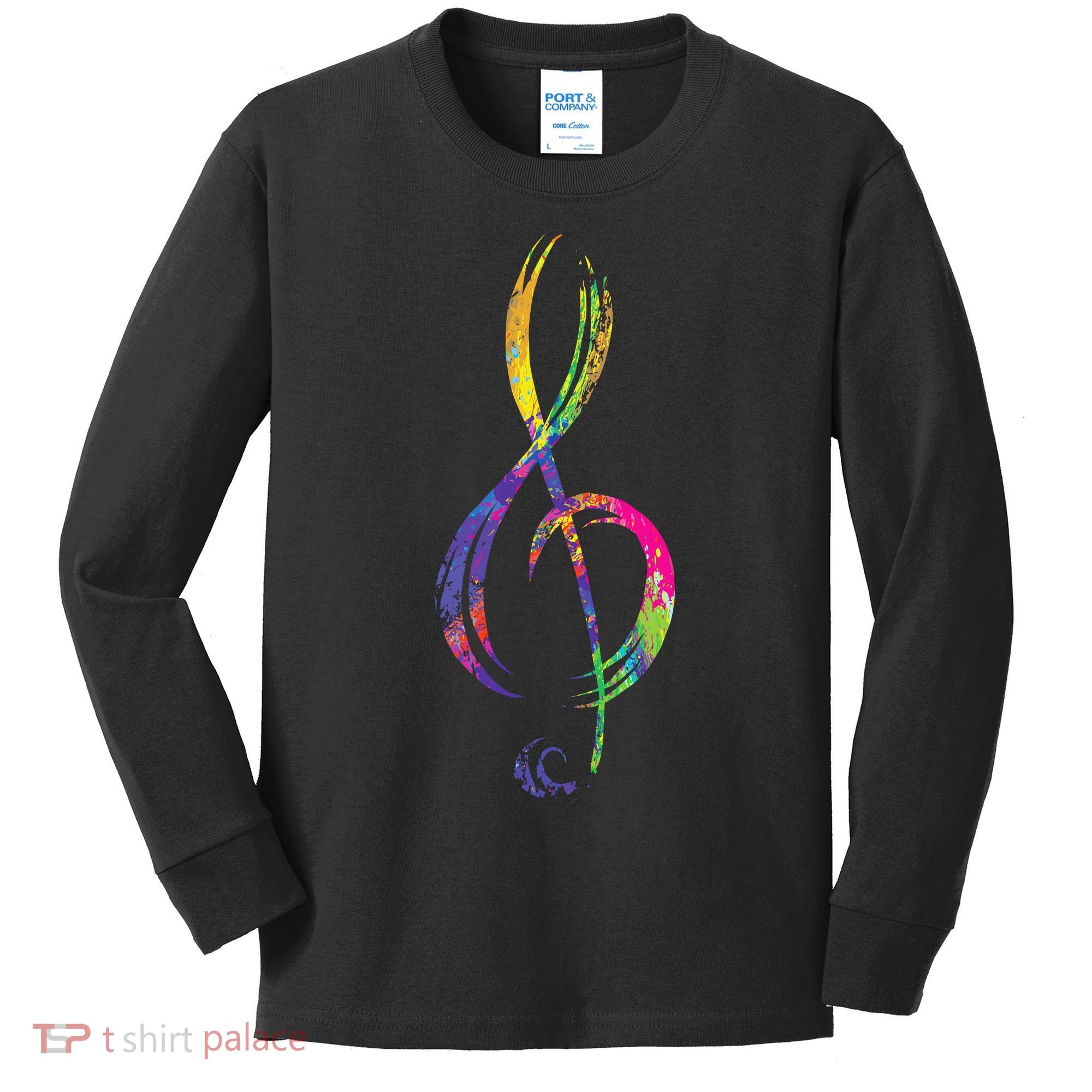 Musican Lover Musical Notes Just Music Kids Long Sleeve Shirt
