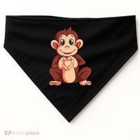 Monkey Lover USA-Made Doggie Bandana thumb 0