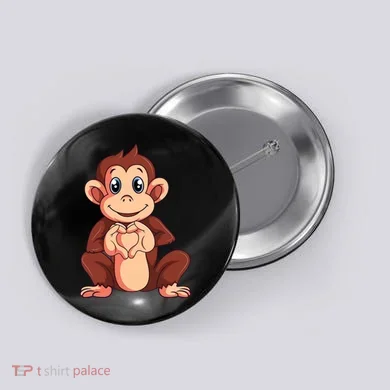 Monkey Lover Button