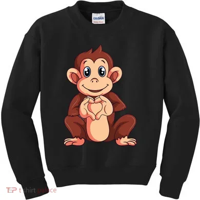 Monkey Lover Kids Sweatshirt