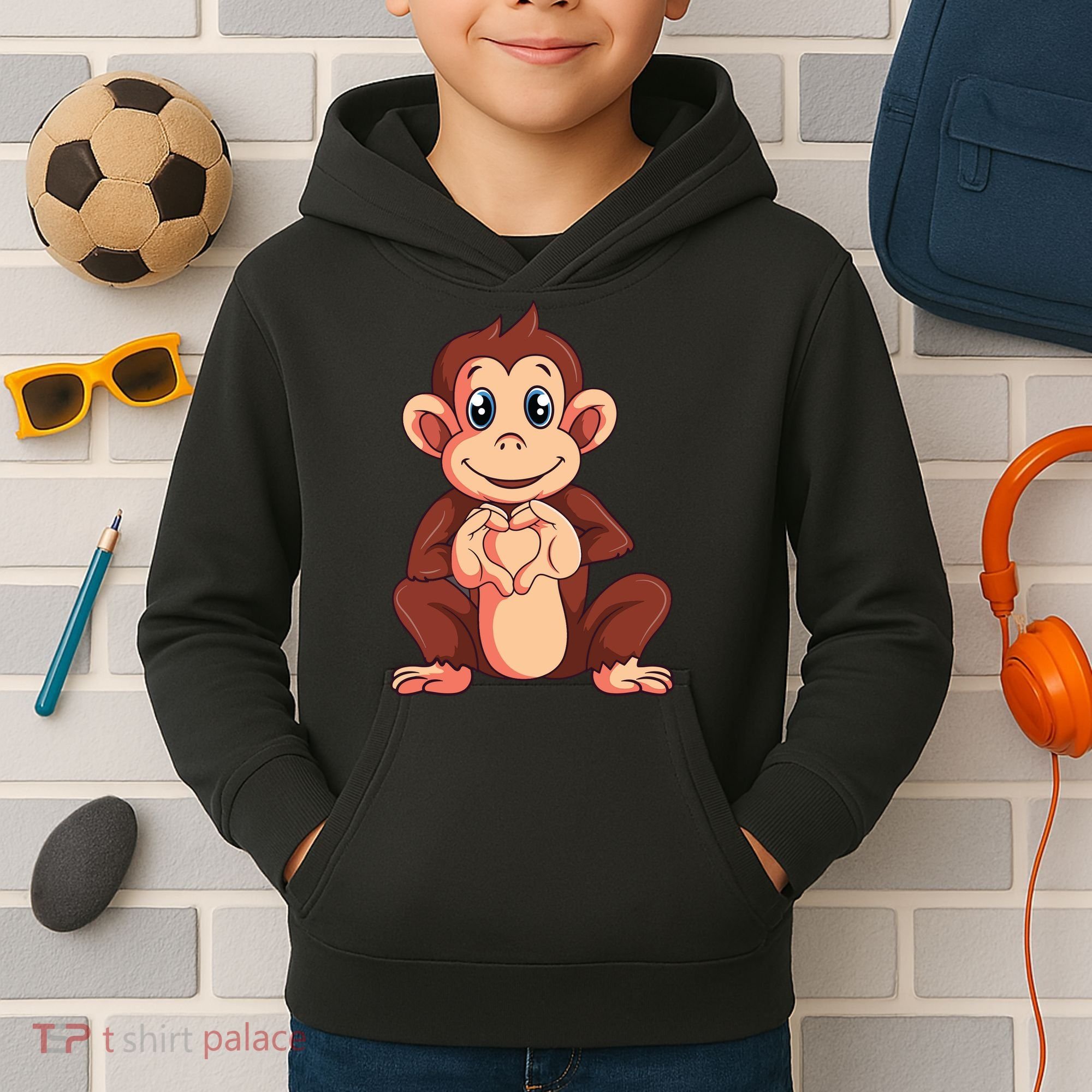 Monkey Lover Kids Hoodie