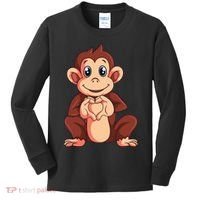 Monkey Lover Kids Long Sleeve Shirt thumb 0