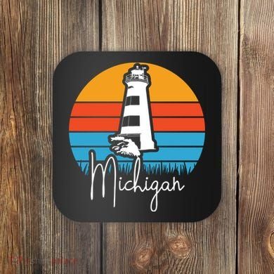 Michigan Lighthouse Coaster