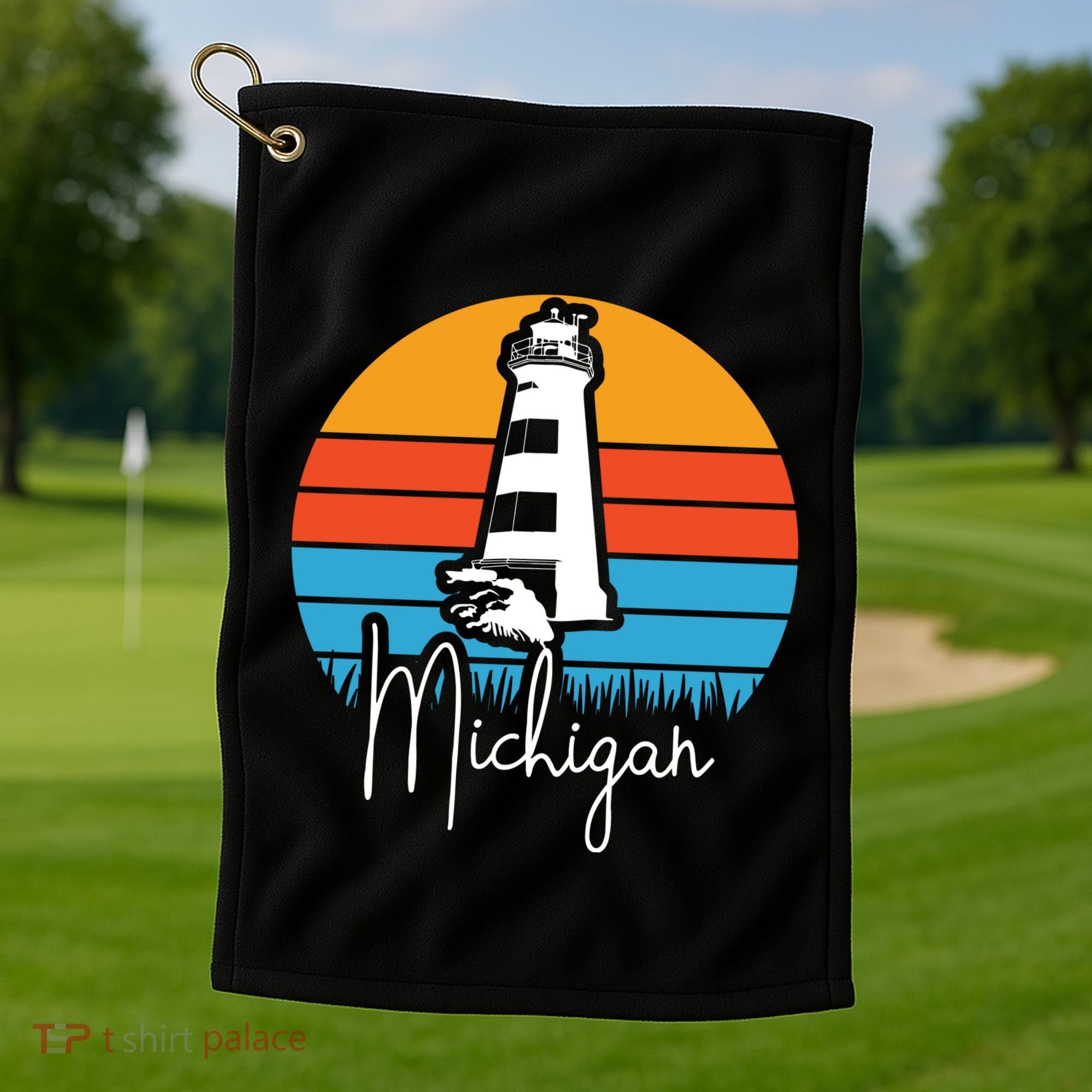 Michigan Lighthouse Golf Towel
