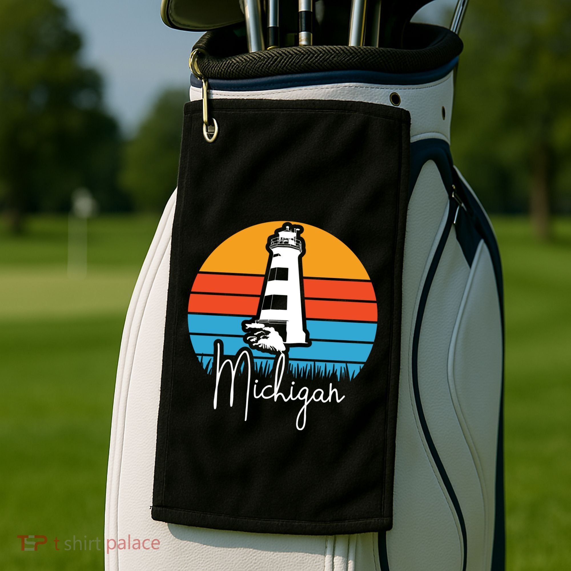 Michigan Lighthouse Golf Towel