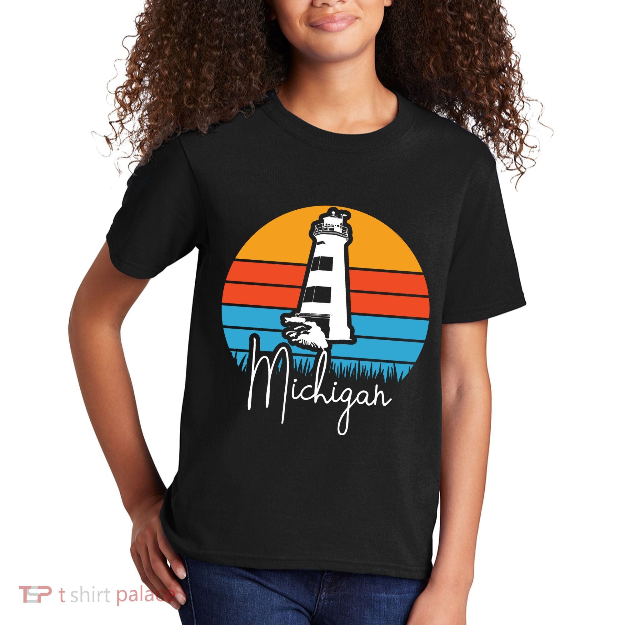 Michigan Lighthouse Kids T-Shirt