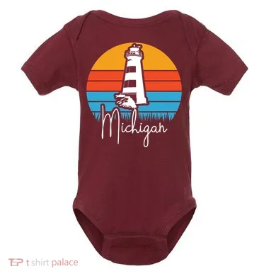 Michigan Lighthouse Baby Bodysuit
