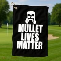 Mullet Lives Matter Golf Towel thumb 1