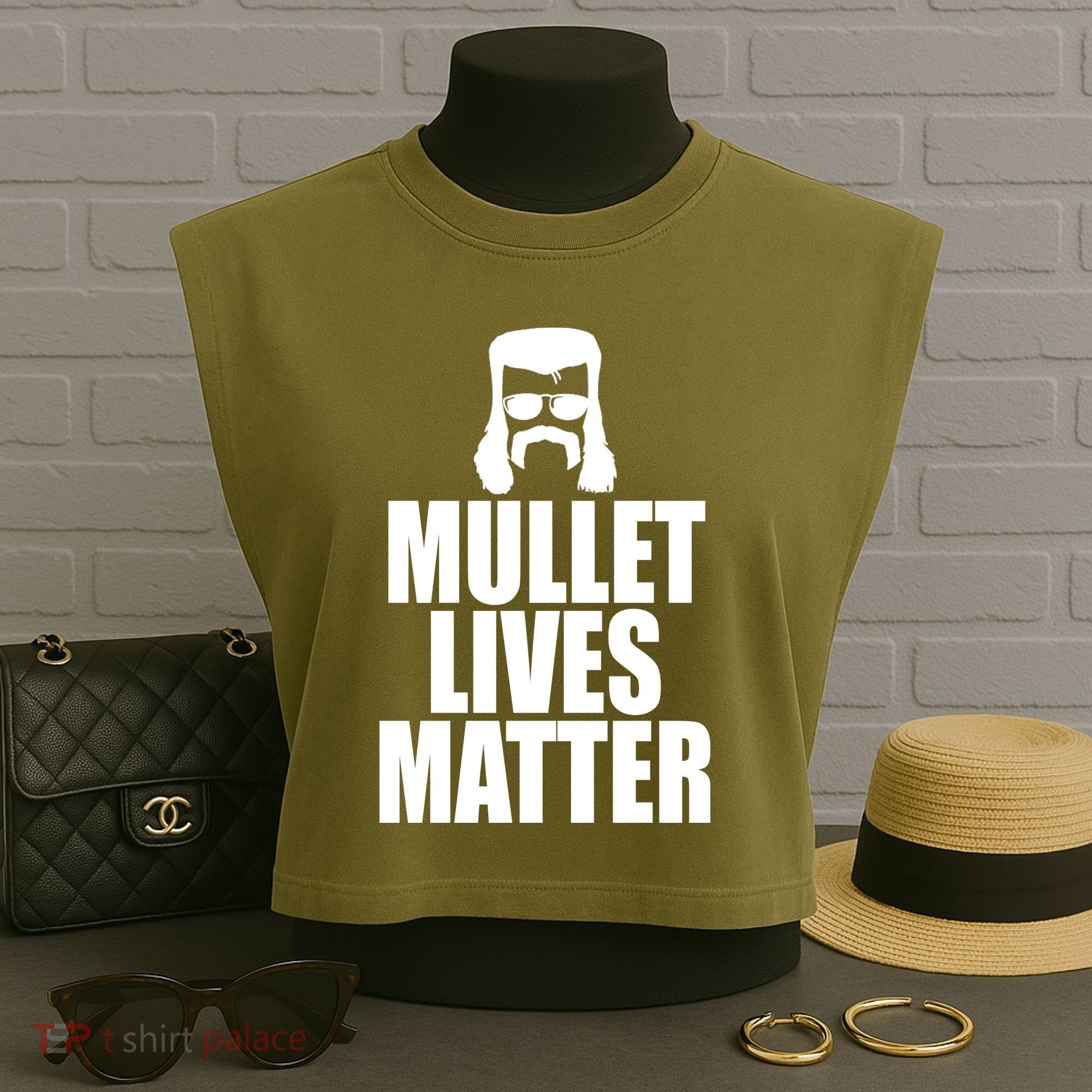 Mullet Lives Matter Garment-Dyed Women's Muscle Tee