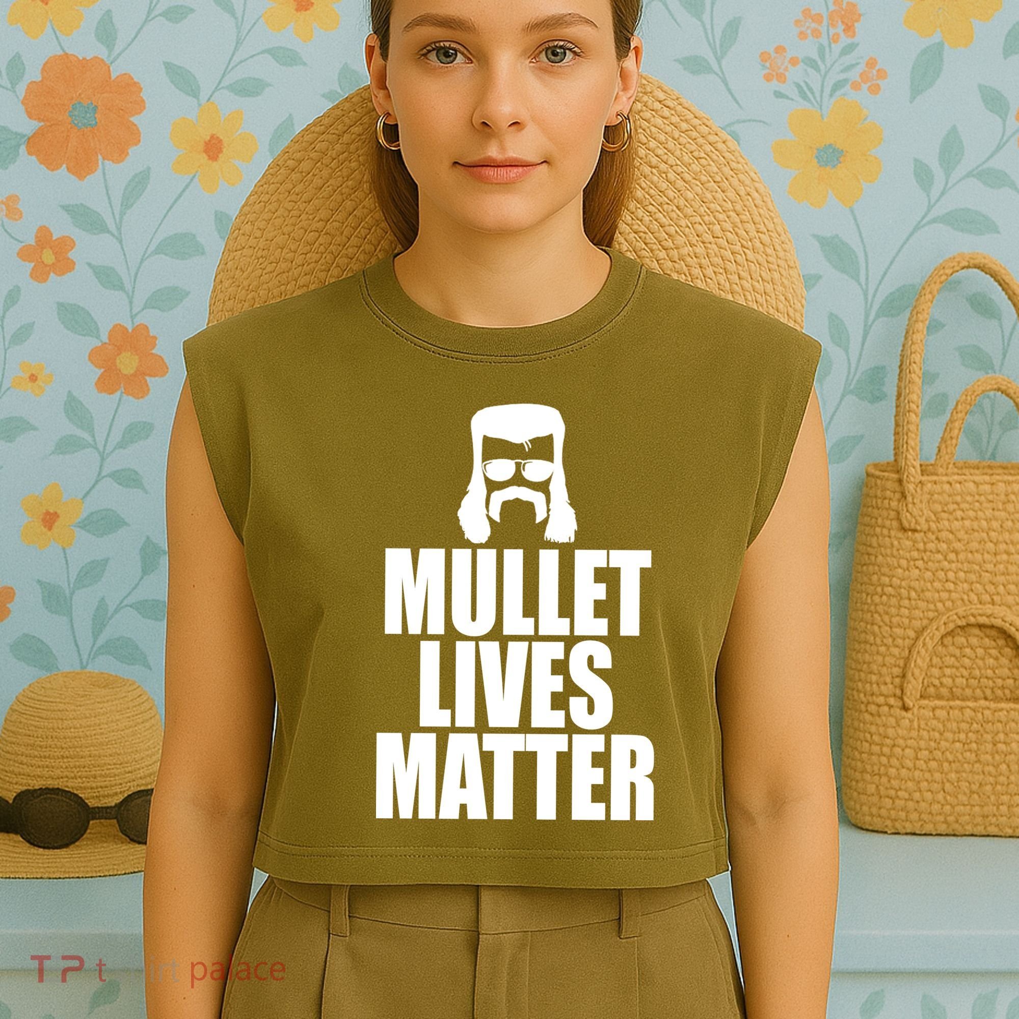 Mullet Lives Matter Garment-Dyed Women's Muscle Tee