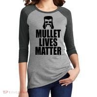 Mullet Lives Matter Women's Tri-Blend 3/4-Sleeve Raglan Shirt thumb 2