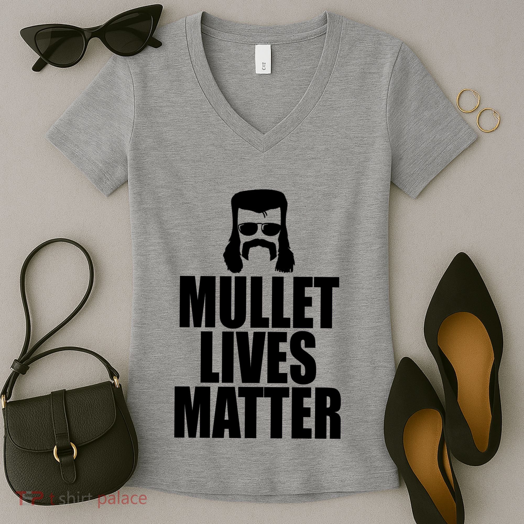 Mullet Lives Matter Women's V-Neck T-Shirt