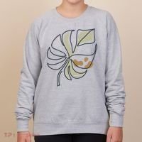 Monstera Leaf Monstera Deliciosa Cheese Plant Line Art Gift Women's Sweatshirt thumb 0