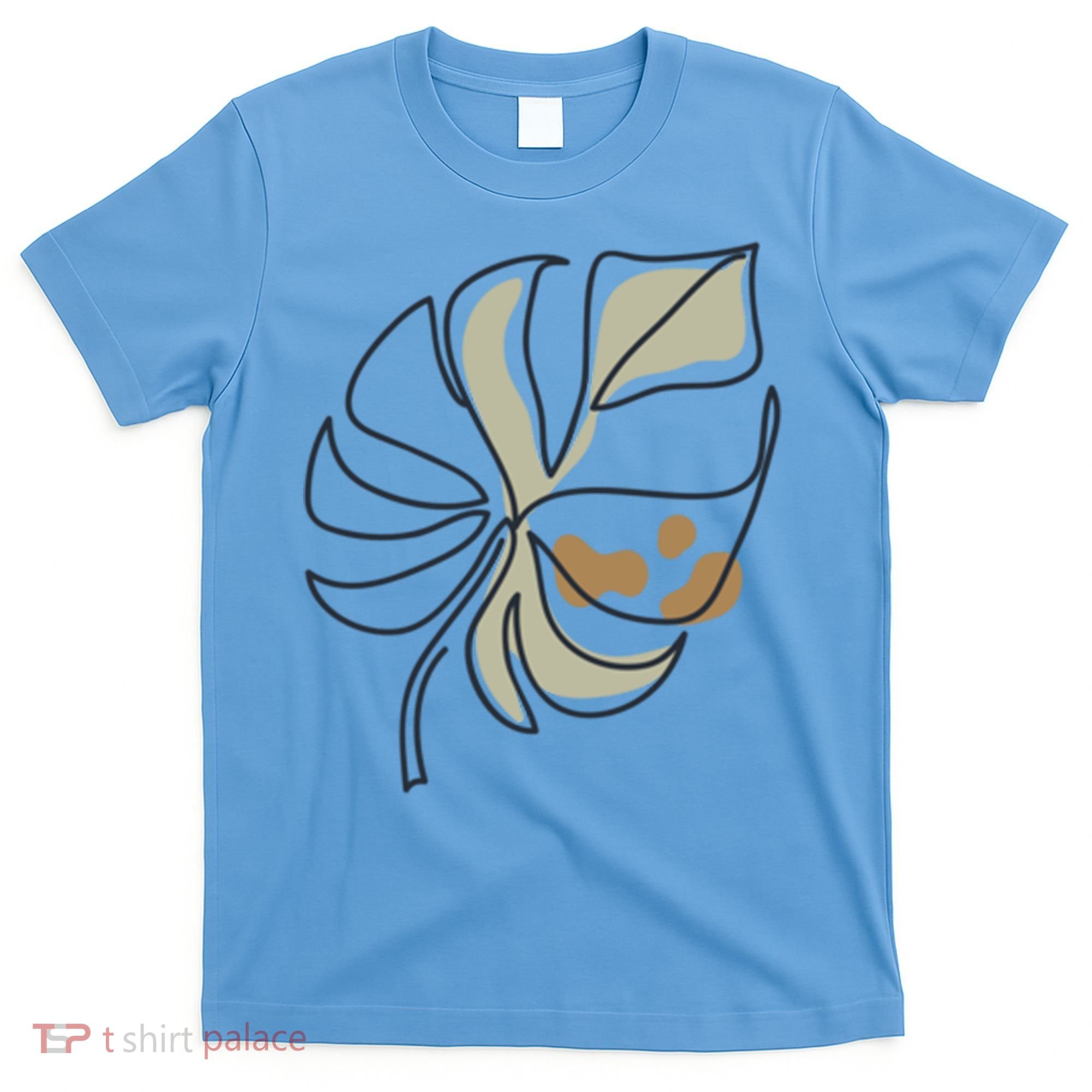 Monstera Leaf Monstera Deliciosa Cheese Plant Line Art Gift T-Shirt