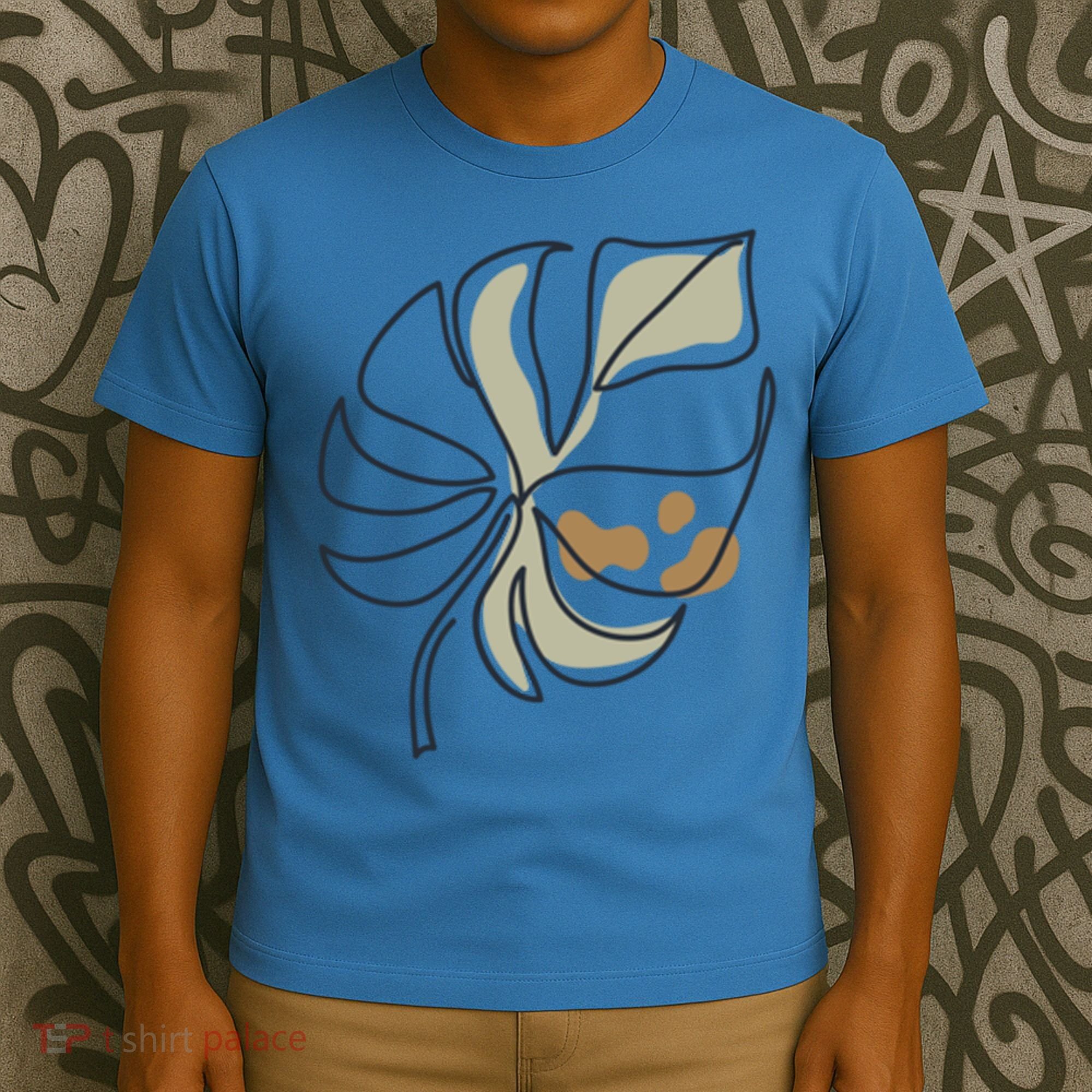 Monstera Leaf Monstera Deliciosa Cheese Plant Line Art Gift T-Shirt