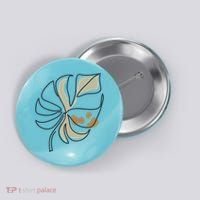 Monstera Leaf Monstera Deliciosa Cheese Plant Line Art Gift Button thumb 0