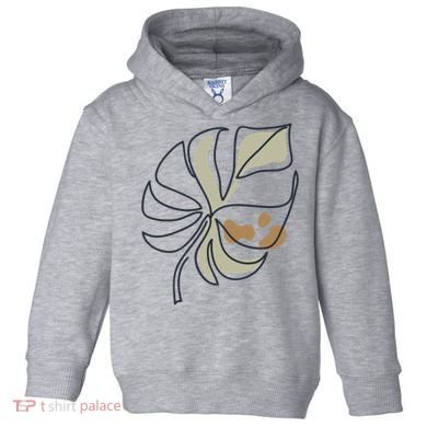 Monstera Leaf Monstera Deliciosa Cheese Plant Line Art Gift Toddler Hoodie