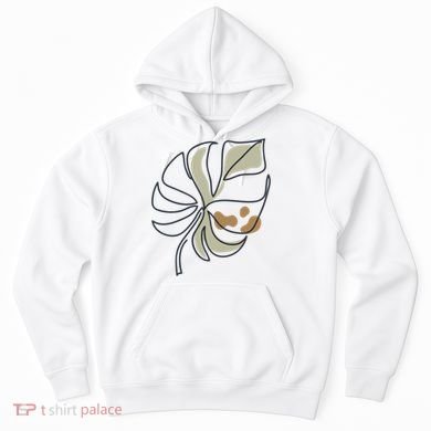 Monstera Leaf Monstera Deliciosa Cheese Plant Line Art Gift Hoodie