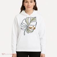 Monstera Leaf Monstera Deliciosa Cheese Plant Line Art Gift Hoodie thumb 5