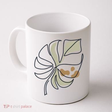Monstera Leaf Monstera Deliciosa Cheese Plant Line Art Gift Coffee Mug