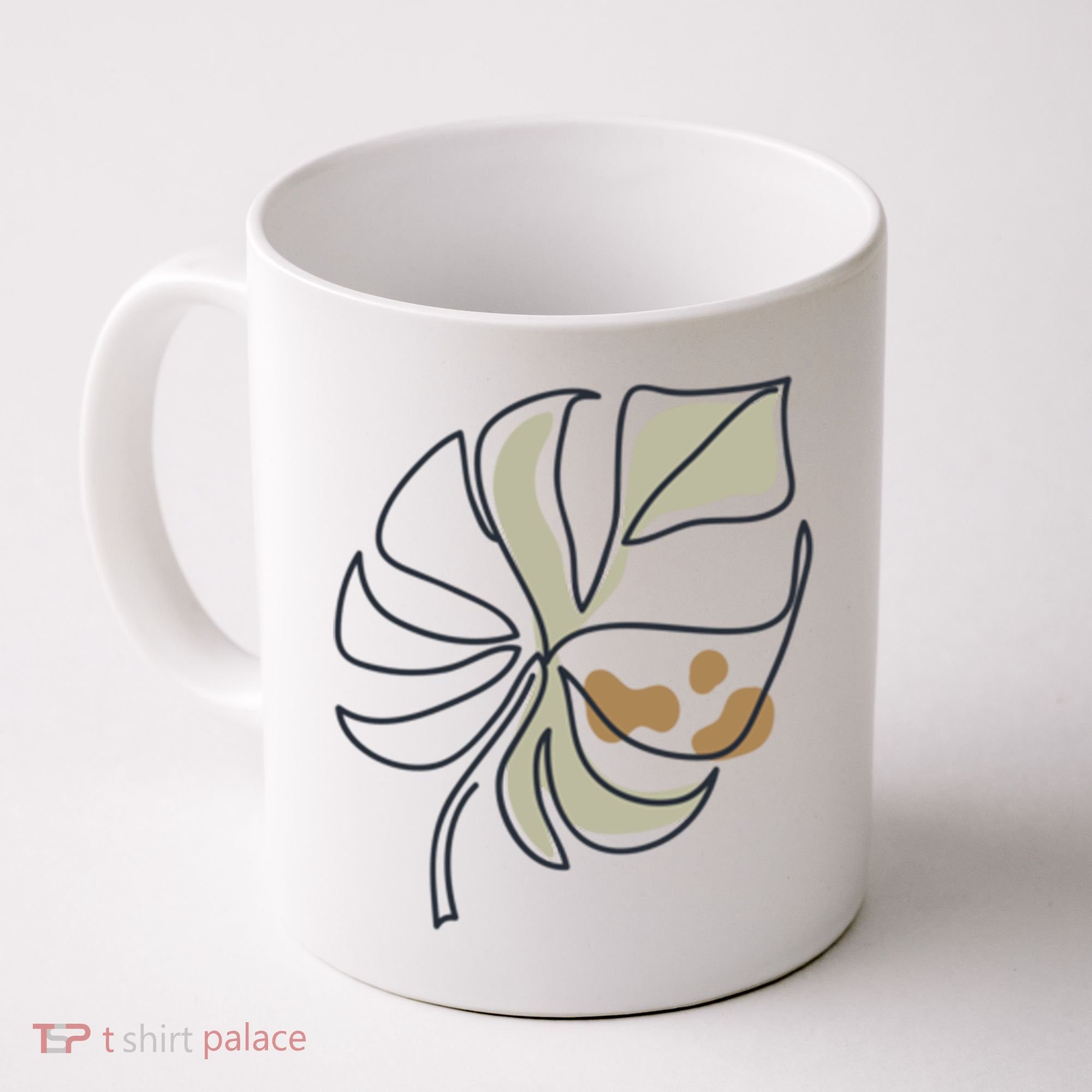 Monstera Leaf Monstera Deliciosa Cheese Plant Line Art Gift Coffee Mug