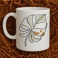 Monstera Leaf Monstera Deliciosa Cheese Plant Line Art Gift Coffee Mug thumb 2