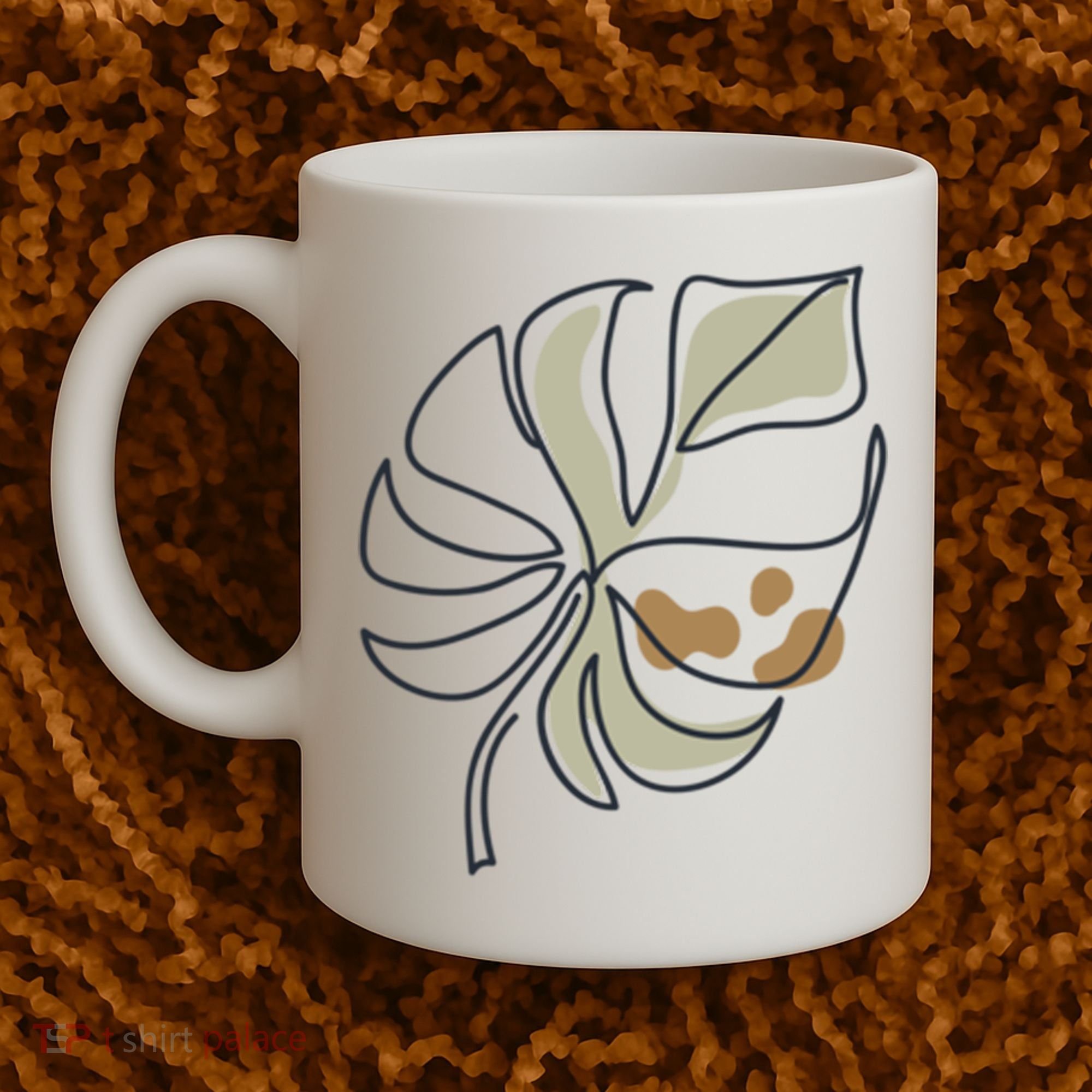 Monstera Leaf Monstera Deliciosa Cheese Plant Line Art Gift Coffee Mug