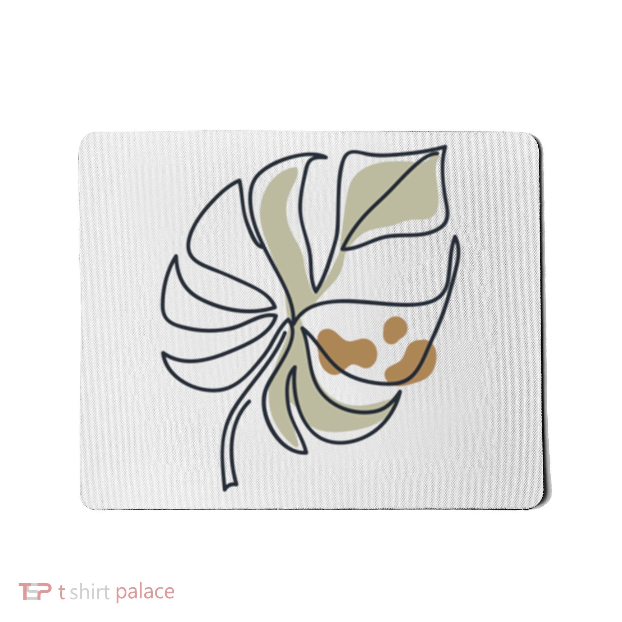 Monstera Leaf Monstera Deliciosa Cheese Plant Line Art Gift Mousepad