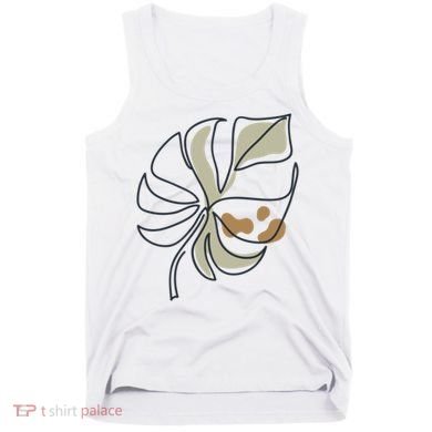 Monstera Leaf Monstera Deliciosa Cheese Plant Line Art Gift Tank Top