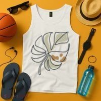 Monstera Leaf Monstera Deliciosa Cheese Plant Line Art Gift Tank Top thumb 4