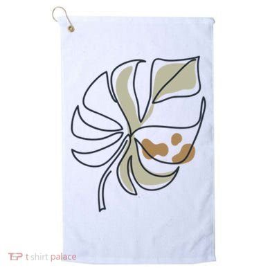 Monstera Leaf Monstera Deliciosa Cheese Plant Line Art Gift Golf Towel