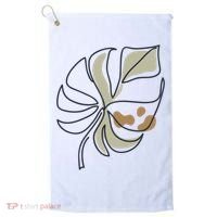 Monstera Leaf Monstera Deliciosa Cheese Plant Line Art Gift Golf Towel thumb 0