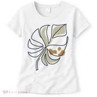 Monstera Leaf Monstera Deliciosa Cheese Plant Line Art Gift Women's T-Shirt thumb 0