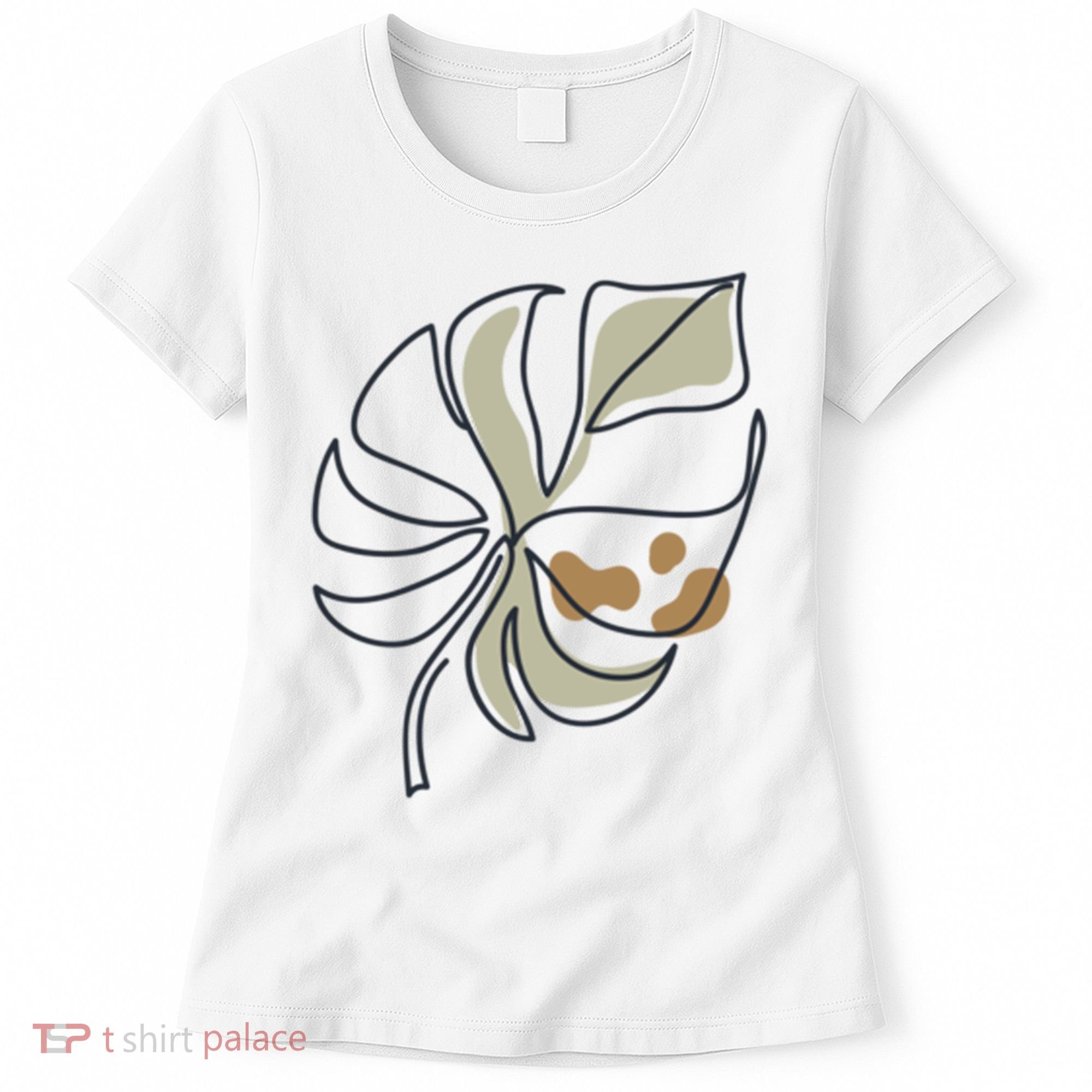 Monstera Leaf Monstera Deliciosa Cheese Plant Line Art Gift Women's T-Shirt