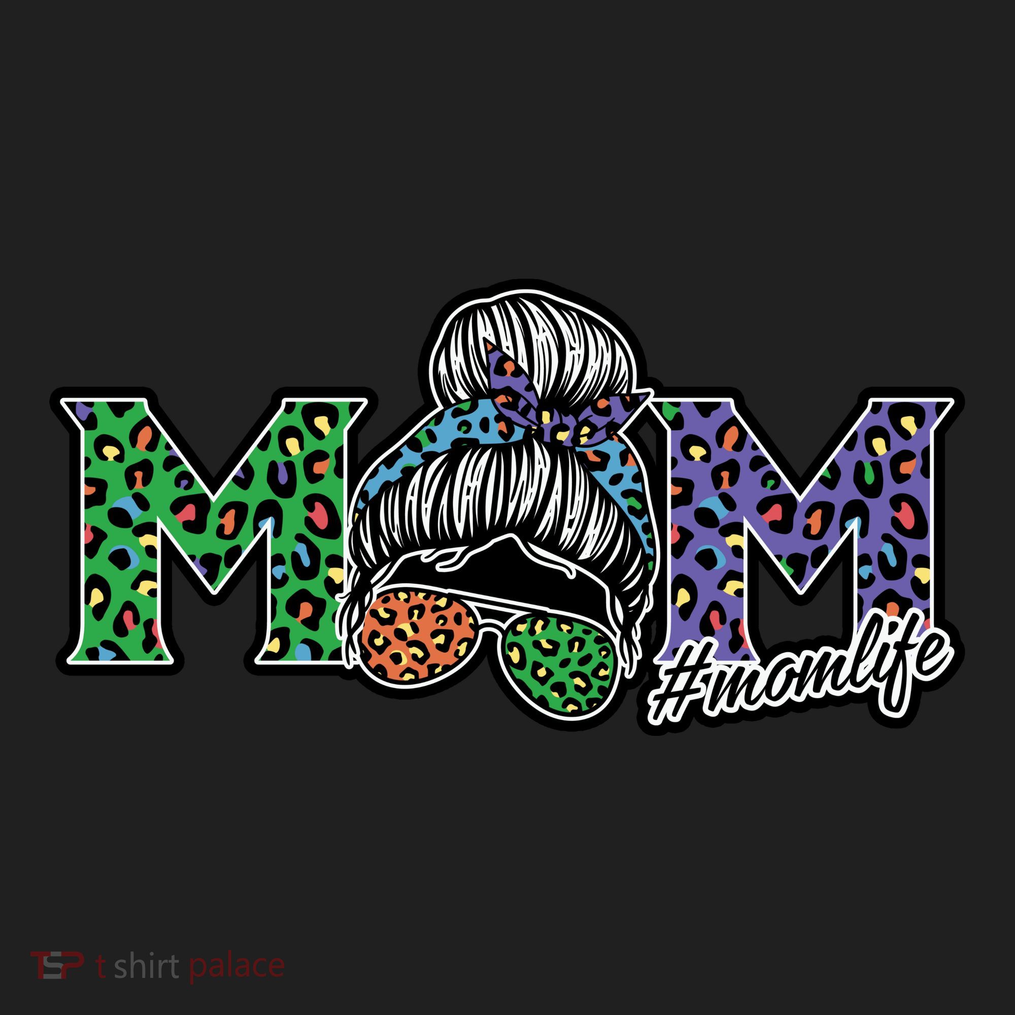 Mom Life Mothers Day Hair Bun Beanie