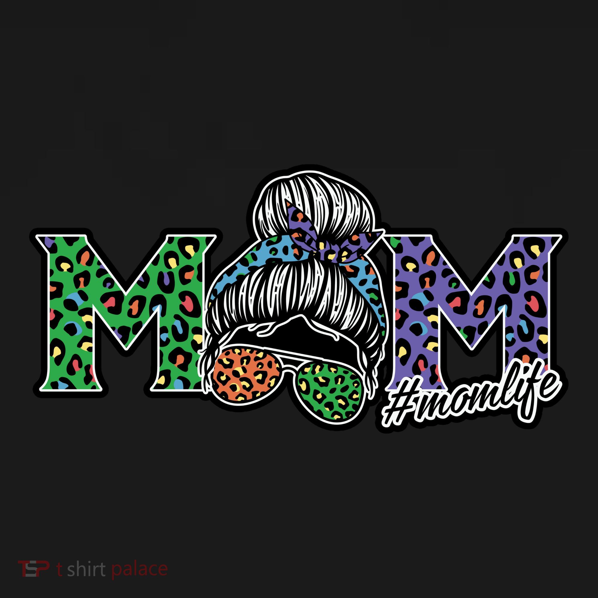 Mom Life Mothers Day Hair Bun Women's Hoodie