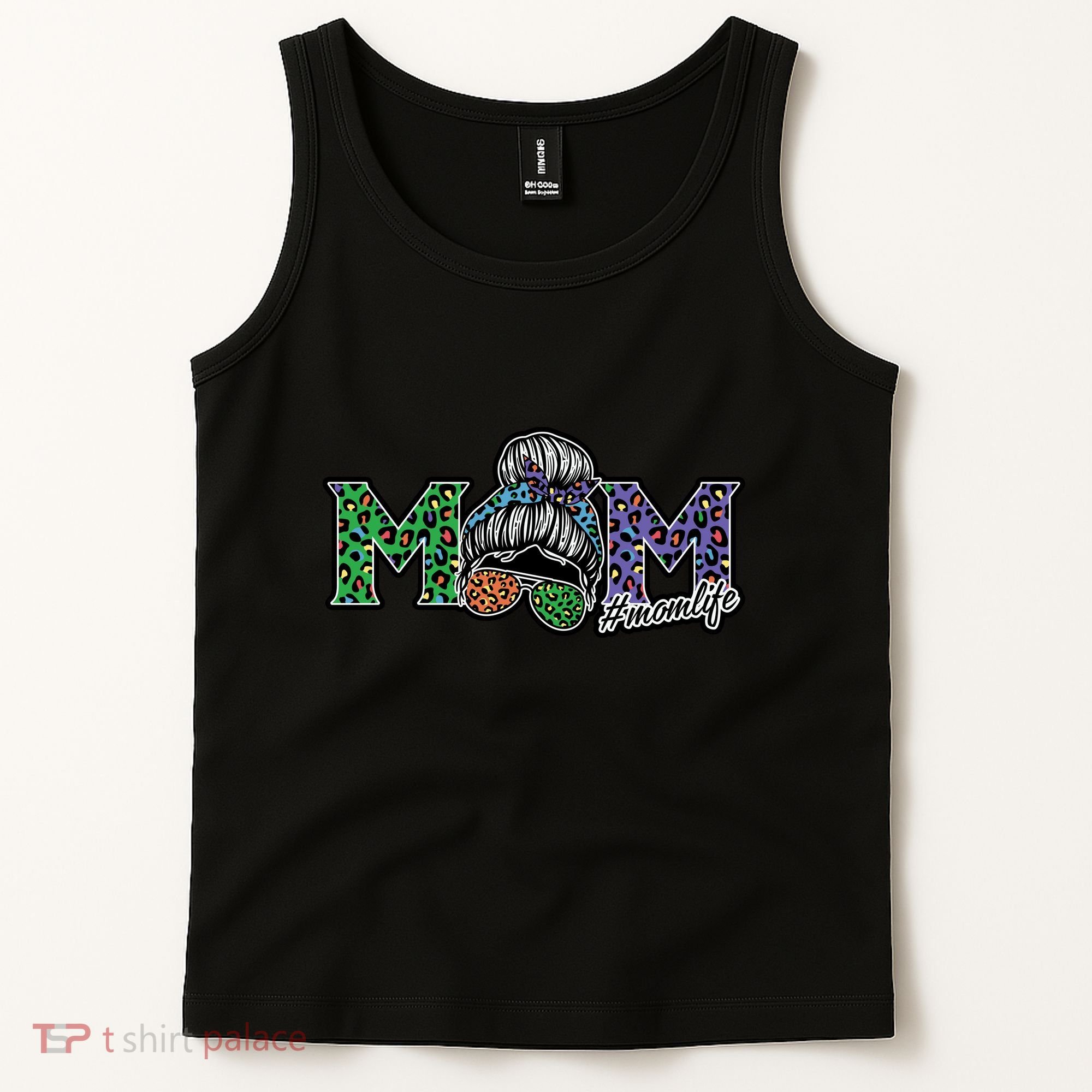 Mom Life Mothers Day Hair Bun Tank Top